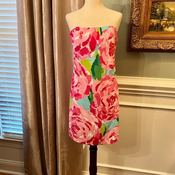 EUC Lilly Pulitzer Keetan‎ Dress in Hotty Pink First Impression HPFI Size 0 - Picture 3 of 4